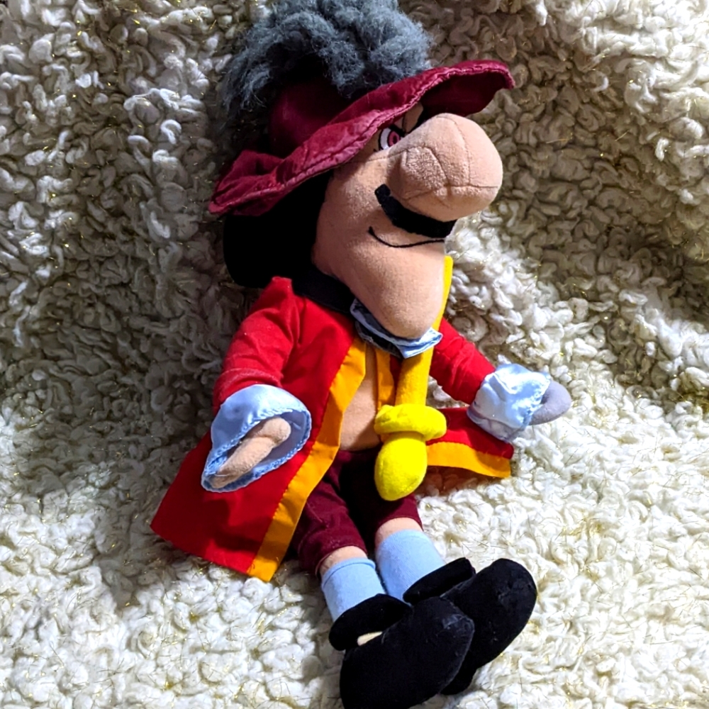 1998 Captain Hook Stuffed Animal Peter Pan Vintage 90s Collectible HTF VTG EUC